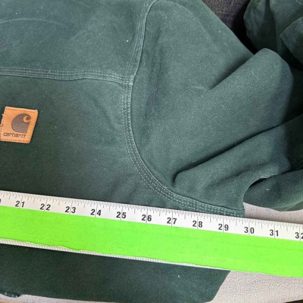 Carhartt C61 SPC Spruce Green Mens 2XL R Sherpa Lined Work Jacket Canvas Chore - Picture 9 of 16